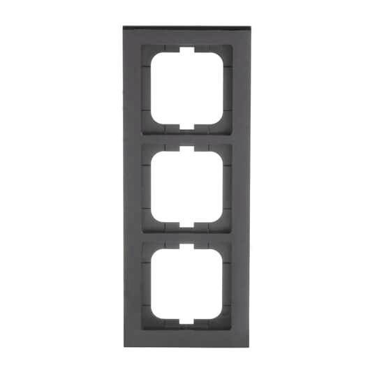 BJ Axcent Rahmen 1723-281 3fach schwarz Install.Baumaterial Schaltermat/Geb.Steu Schalter