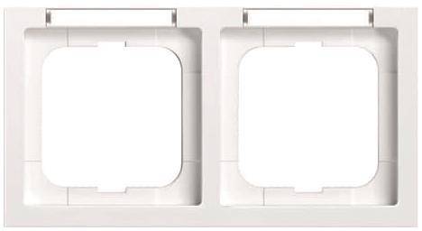 BJ future linear Rahmen 1732-184 NSK 2fach davos/studiow. waager. Schriftf Install.Baumaterial