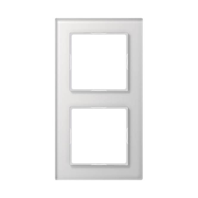 JG Rahmen 2-fach AC582GLWW alpinweiss Install.Baumaterial Schaltermat/Geb.Steu Schalter Steckdosenm