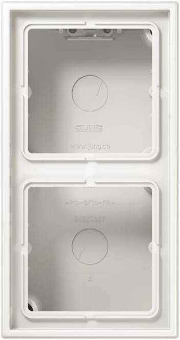 JG Ap-Kappe m.Rahmen 2-F LS582AWW alpinweiss Install.Baumaterial Schaltermat/Geb.Steu Schalter