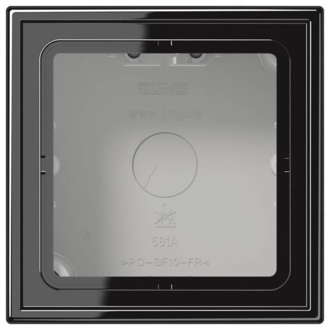 JG Ap-Kappe m.Rahmen 1-F LS581ASW schwarz Install.Baumaterial Schaltermat/Geb.Steu Schalter