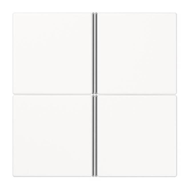 JG Tastensatz komplett LS 404 TSA WW 4fach weiss Install.Baumaterial Schaltermat/Geb.Steu Schalter