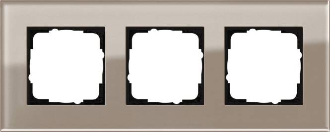 GIRA 0213122 Abdeckrahmen 3fach Esprit Glas Umbra Install.Baumaterial Schaltermat/Geb.Steu Schalter