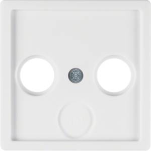 BER Q1 Koax-Abdeckung 12036089 3Loch polarweiß samt Install.Baumaterial Schaltermat/Geb.Steu