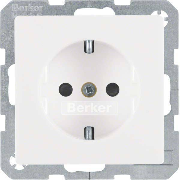 BER Q1 Schuko Kombi mit 47236089 erh. Ber.-sch. / polarweiss samt Install.Baumaterial Schalter