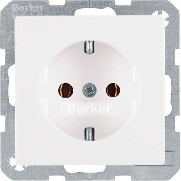 BER Q1/Q3 Schuko Kombi 47436089 polarweiss samt Install.Baumaterial Schaltermat/Geb.Steu Schalter