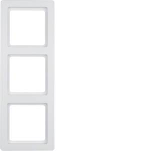 BER Q1 Rahmen 10136089 3fach polarweiss samt Install.Baumaterial Schaltermat/Geb.Steu Schalter