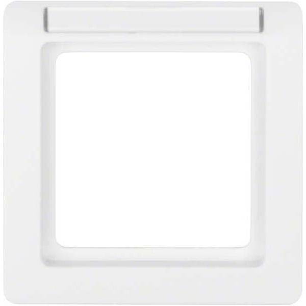 BER Q1 Rahmen mit Schriftfeld 10116019 1fach polarweiß samt Install.Baumaterial Schalter