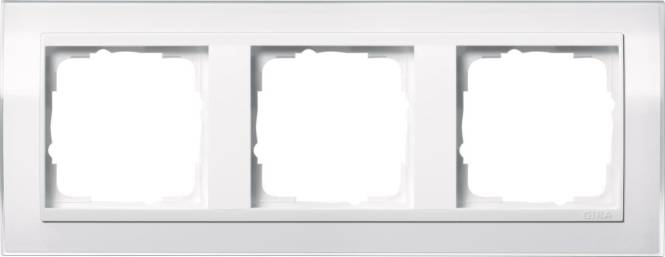 GIRA 0213723 Abdeckrahmen 3fach Zwischen rahmen RW gl. Event Klar Weiß Install.Baumaterial Schalter