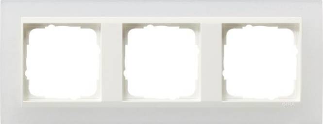 GIRA 0213334 Abdeckrahmen 3fach Zwischen rahmen RW gl. Event Opak Weiß Install.Baumaterial Schalter