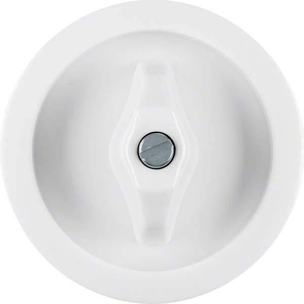 BER S1930 Abdeckung für Drehschalt. 1647 Drehtaster polarweiss glänzend Install.Baumaterial