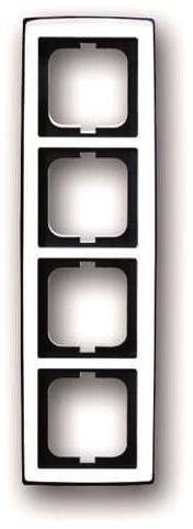 BJ solo Rahmen 1724-80G 4fach chrom glanz Install.Baumaterial Schaltermat/Geb.Steu Schalter