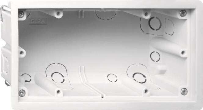 GIRA 289700 Gerätedose 2fach flach E2 Install.Baumaterial Schaltermat/Geb.Steu Schalter Steckdosenm
