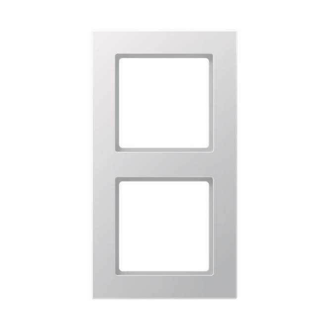 JG Rahmen 2fach AC 582 AL Aluminium Install.Baumaterial Schaltermat/Geb.Steu Schalter Steckdosenm