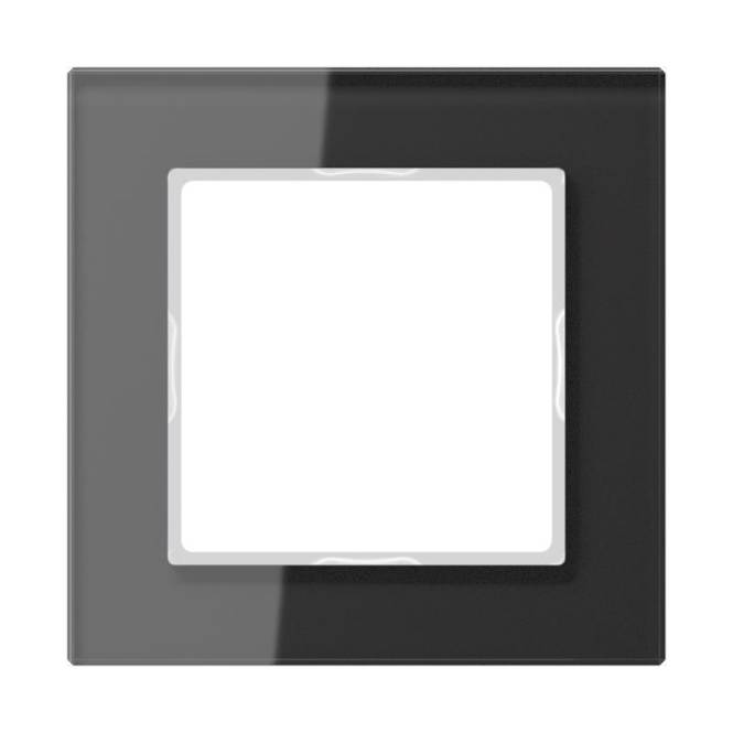 JG Rahmen 1fach AC 581 GL SW A creation schwarz Install.Baumaterial Schaltermat/Geb.Steu Schalter