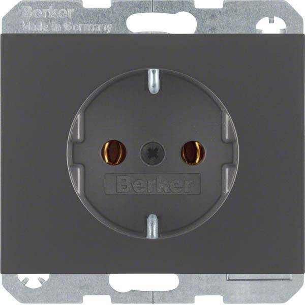 BER K1 Schuko Kombi 47157006 anthrazit matt Install.Baumaterial Schaltermat/Geb.Steu Schalter