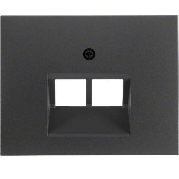 BER K1 Abdeckung für UAE/E-DAT 14097006 2fach anthrazit matt Install.Baumaterial Schalter