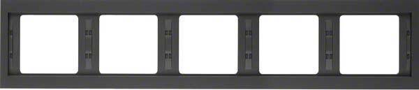 BER Rahmen anthrazit matt 13937006 lakiert K.1/K.5 5-fach waagerecht Install.Baumaterial Schalter