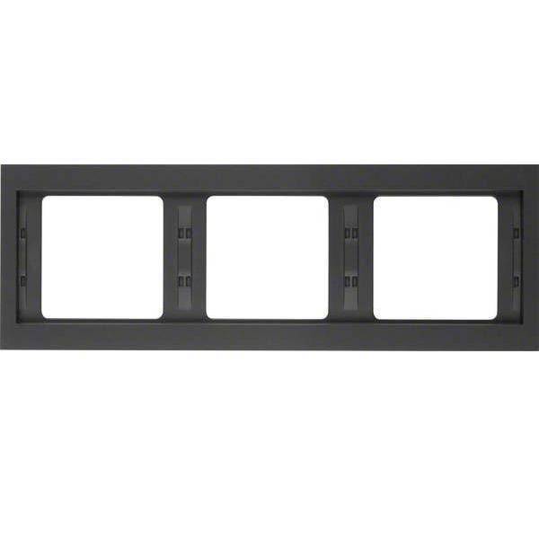 BER K1 Rahmen 13737006 3fach anthrazit matt waagerecht Install.Baumaterial Schaltermat/Geb.Steu