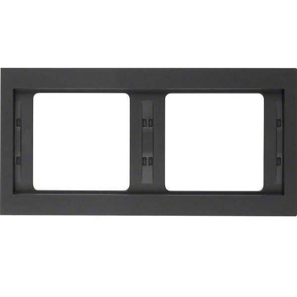 BER K1 Rahmen 13637006 2fach anthrazit matt waagerecht Install.Baumaterial Schaltermat/Geb.Steu