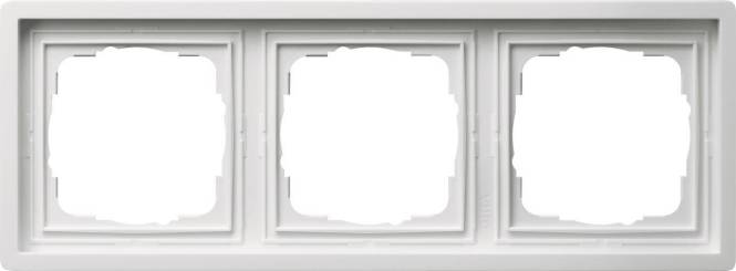 GIRA 0213112 Abdeckrahmen 3fach Flächenschalter Reinweiß glänzend Install.Baumaterial Schalter