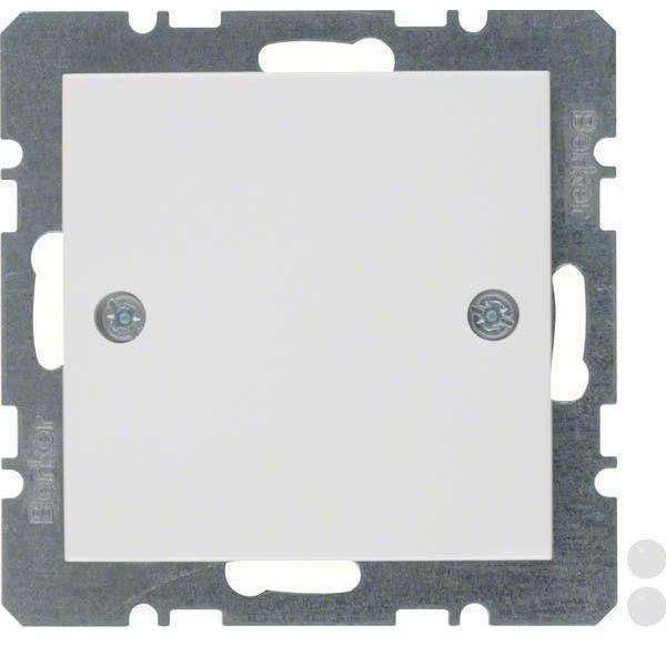 BER S1 Blindabdeckung mit 10098919 Schraubbefestigung polarweiss glänze Install.Baumaterial