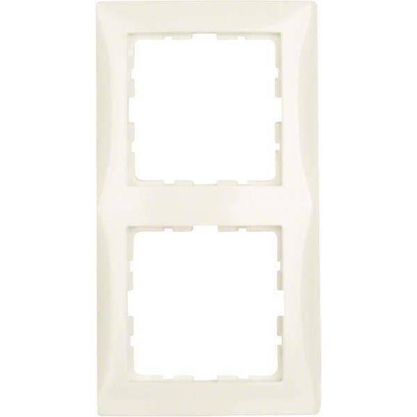 BER S1 Rahmen 10128982 2fach weiss glänzend Install.Baumaterial Schaltermat/Geb.Steu Schalter