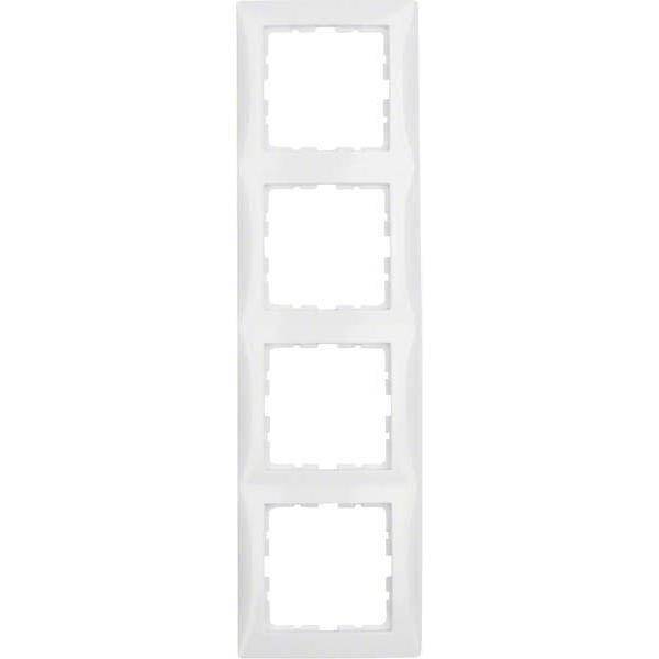 BER S1 Rahmen 10148989 4fach polarweiss glänzend Install.Baumaterial Schaltermat/Geb.Steu Schalter