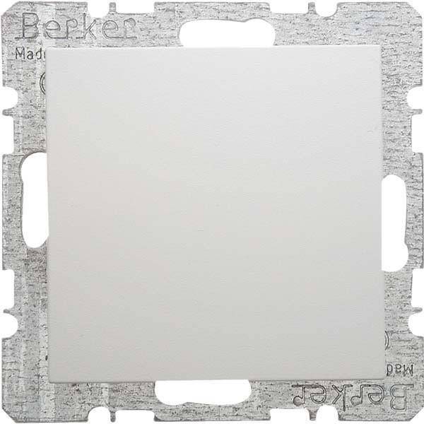 BER S1 Blindabdeckung mit 6710098989 Sockel polarweiss glänzend Install.Baumaterial Schalter