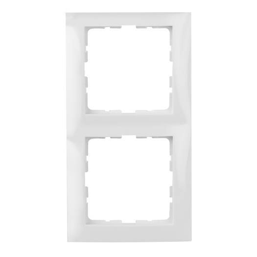 BER S1 Rahmen 10128989 2fach polarweiss glänzend Install.Baumaterial Schaltermat/Geb.Steu Schalter