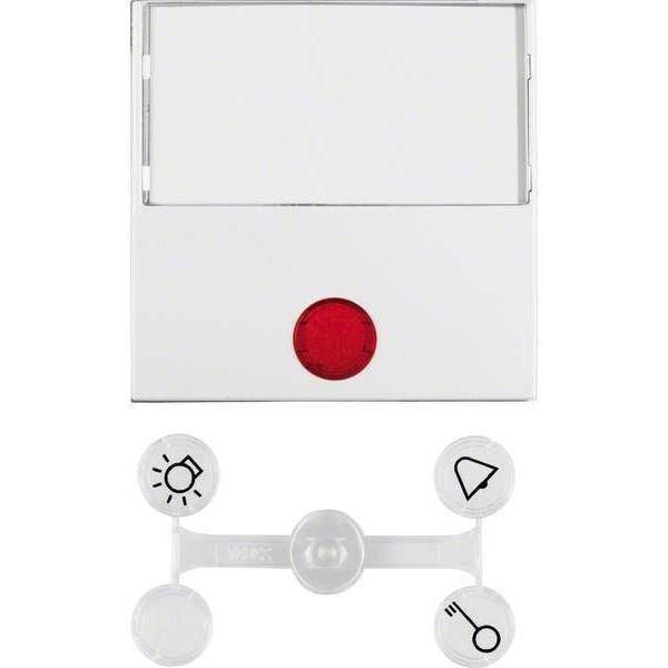 BER S1 Wippe Kontroll mit 16968989 grossem Schriftfeld polarweiss glänz Install.Baumaterial