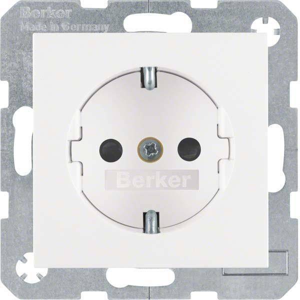 BER S1 Schuko Kombi mit 47238989 erh. Ber.-sch. / polarweiss glänzend Install.Baumaterial Schalter