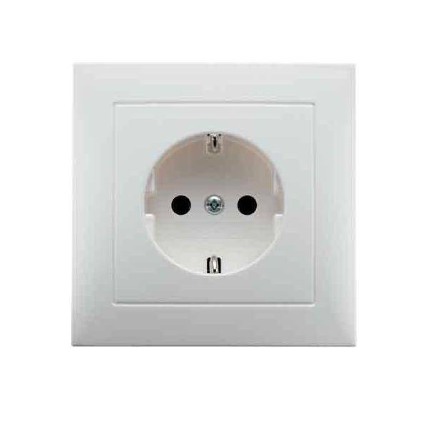 BER S1 Schuko Voll 47428989 polarweiss glänzend Install.Baumaterial Schaltermat/Geb.Steu Schalter