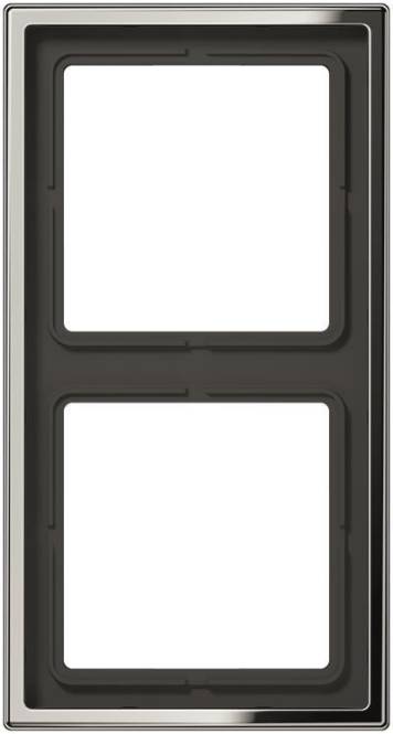 JG Rahmen 2fach GCR2982 glanzchrom 81x152mm Install.Baumaterial Schaltermat/Geb.Steu Schalter