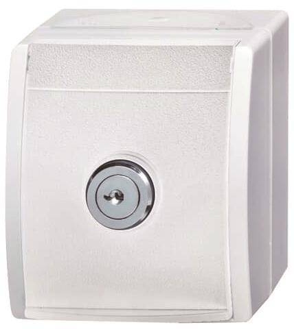 BJ APWG ocean Schuko 20EWSL-54 abschliessbar 1fach alpinweiss Install.Baumaterial Schalter
