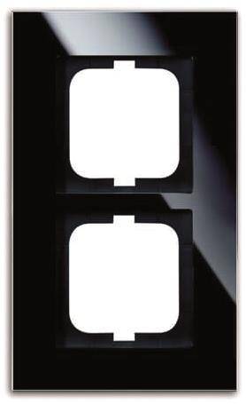 BJ carat Rahmen 1722-825 2fach Glas schwarz Install.Baumaterial Schaltermat/Geb.Steu Schalter