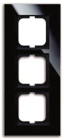BJ carat Rahmen 1723-825 3fach Glas schwarz Install.Baumaterial Schaltermat/Geb.Steu Schalter