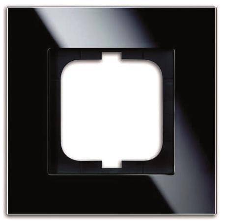 BJ carat Rahmen 1721-825 1fach Glas schwarz Install.Baumaterial Schaltermat/Geb.Steu Schalter