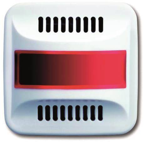 BJ Infoline Abdeckung mit 1573C-214 roter u. neutraler Kalotte für Alarmm Install.Baumaterial