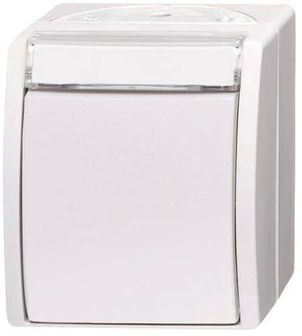 BJ APWG ocean Aus/ Wechsel 2601/6WN-54 mit Schriftfeld alpinweiss Install.Baumaterial Schalter