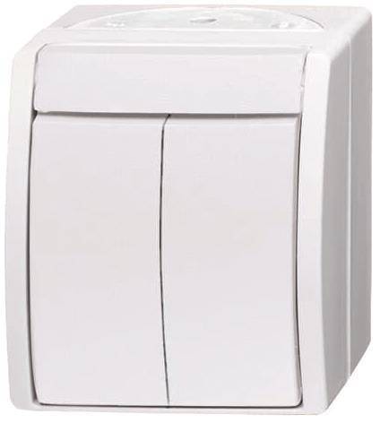 BJ APWG ocean Serien 2601/5W-54 alpinweiss Install.Baumaterial Schaltermat/Geb.Steu Schalter
