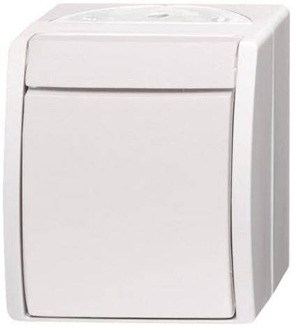 BJ APWG ocean Kreuz 2601/7W-54 alpinweiss Install.Baumaterial Schaltermat/Geb.Steu Schalter