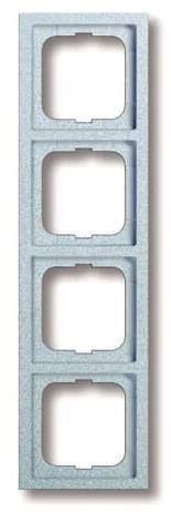 BJ future linear Rahmen 1724-183K 4fach alusilber Install.Baumaterial Schaltermat/Geb.Steu Schalter