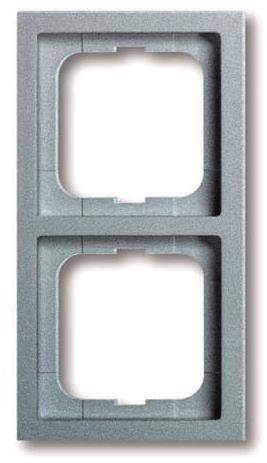 BJ future linear Rahmen 1722-183K 2fach alusilber Install.Baumaterial Schaltermat/Geb.Steu Schalter