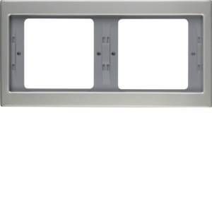 BER K5 Rahmen 13637004 2fach Edelstahl waagerecht Install.Baumaterial Schaltermat/Geb.Steu Schalter