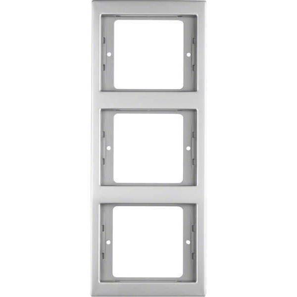 BER K5 Rahmen 13337004 3fach Edelstahl senkrecht Install.Baumaterial Schaltermat/Geb.Steu Schalter