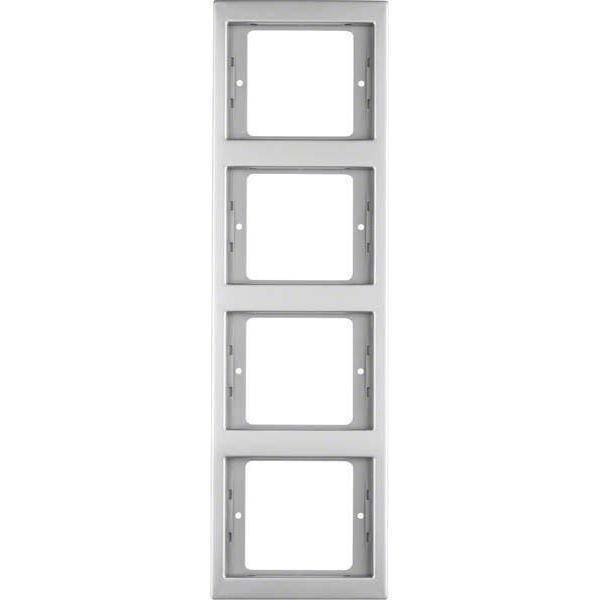 BER K5 Rahmen 13437004 4fach Edelstahl senkrecht Install.Baumaterial Schaltermat/Geb.Steu Schalter