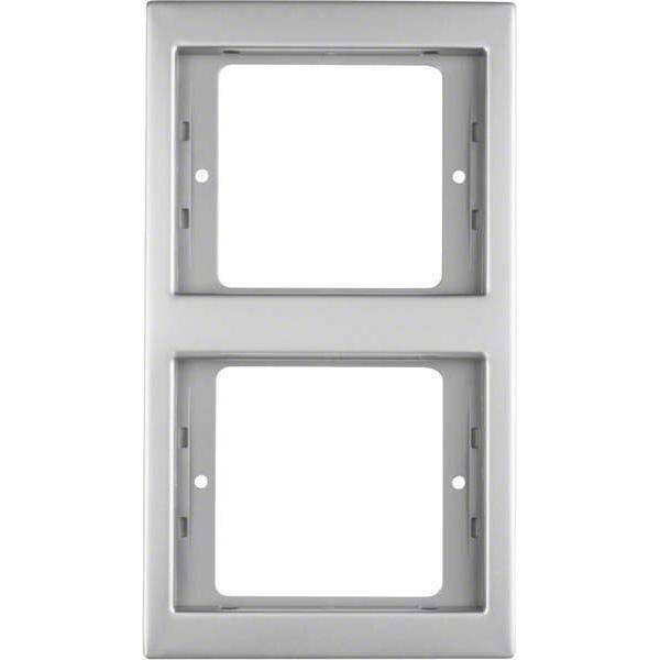BER K5 Rahmen 13237004 2fach Edelstahl senkrecht Install.Baumaterial Schaltermat/Geb.Steu Schalter