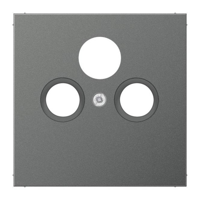 JG LS-design Koax-Abdeckung AL2990SATAN 3Loch anthrazit Install.Baumaterial Schaltermat/Geb.Steu