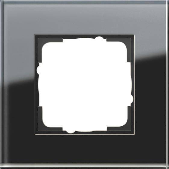 GIRA 021105 Abdeckrahmen 1fach Esprit Glas Schwarz Install.Baumaterial Schaltermat/Geb.Steu Schalter